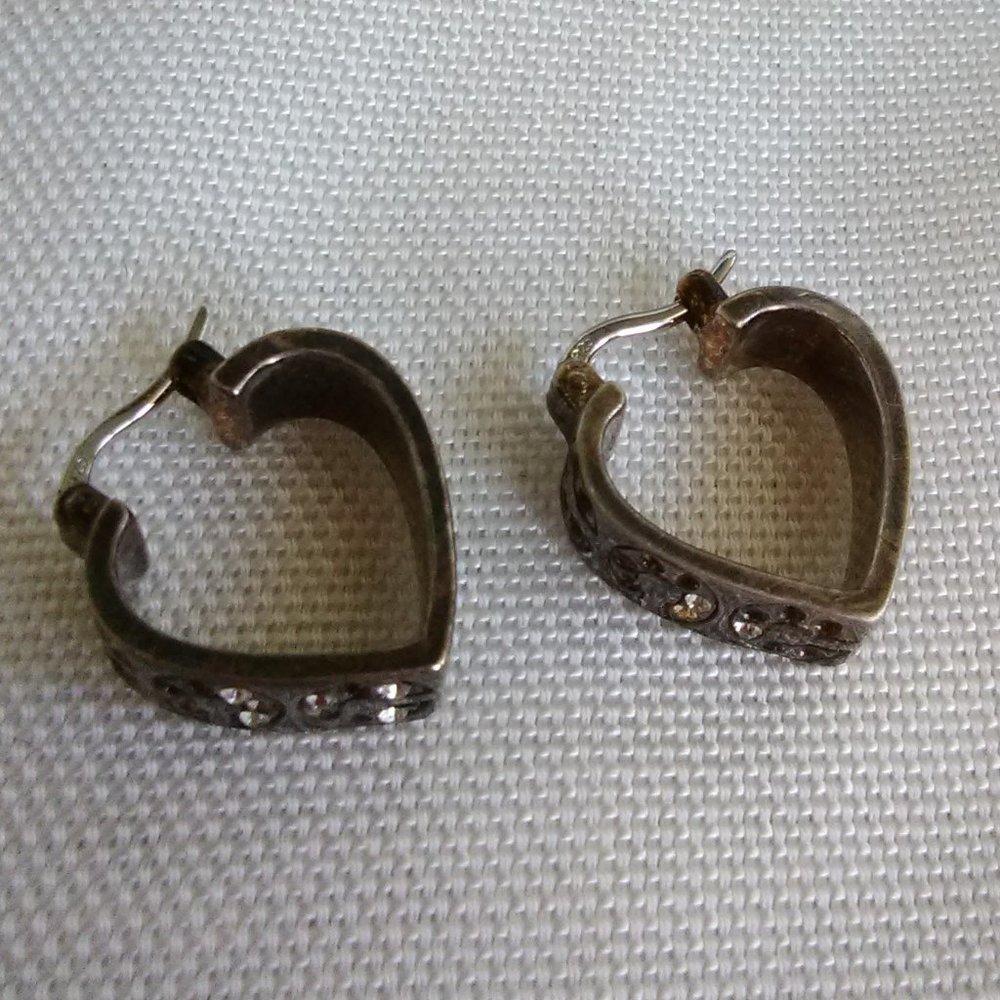 ***SOLD*** Coach Heart Huggie Earrings